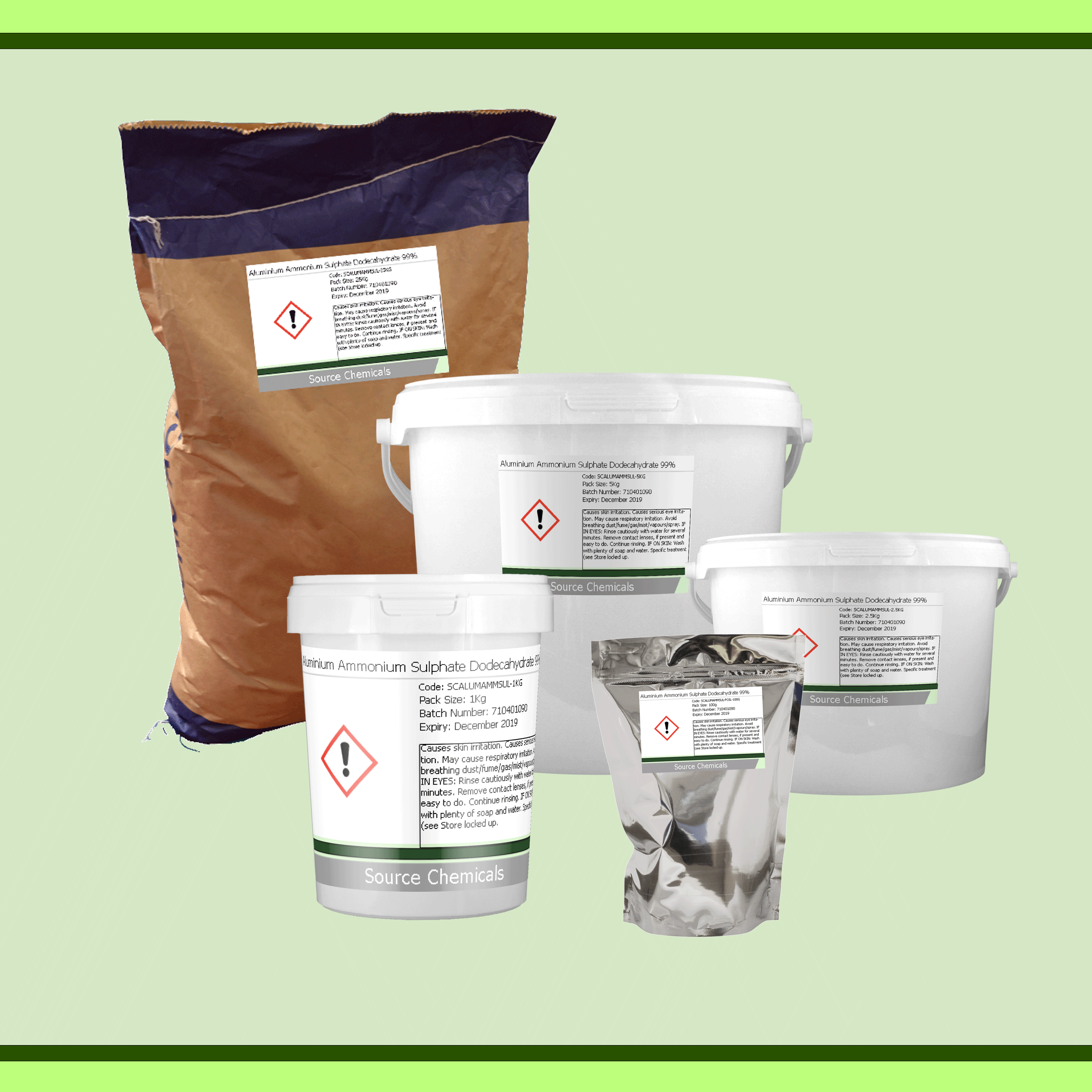 Aluminium Ammonium Sulphate Dodecahydrate 99%