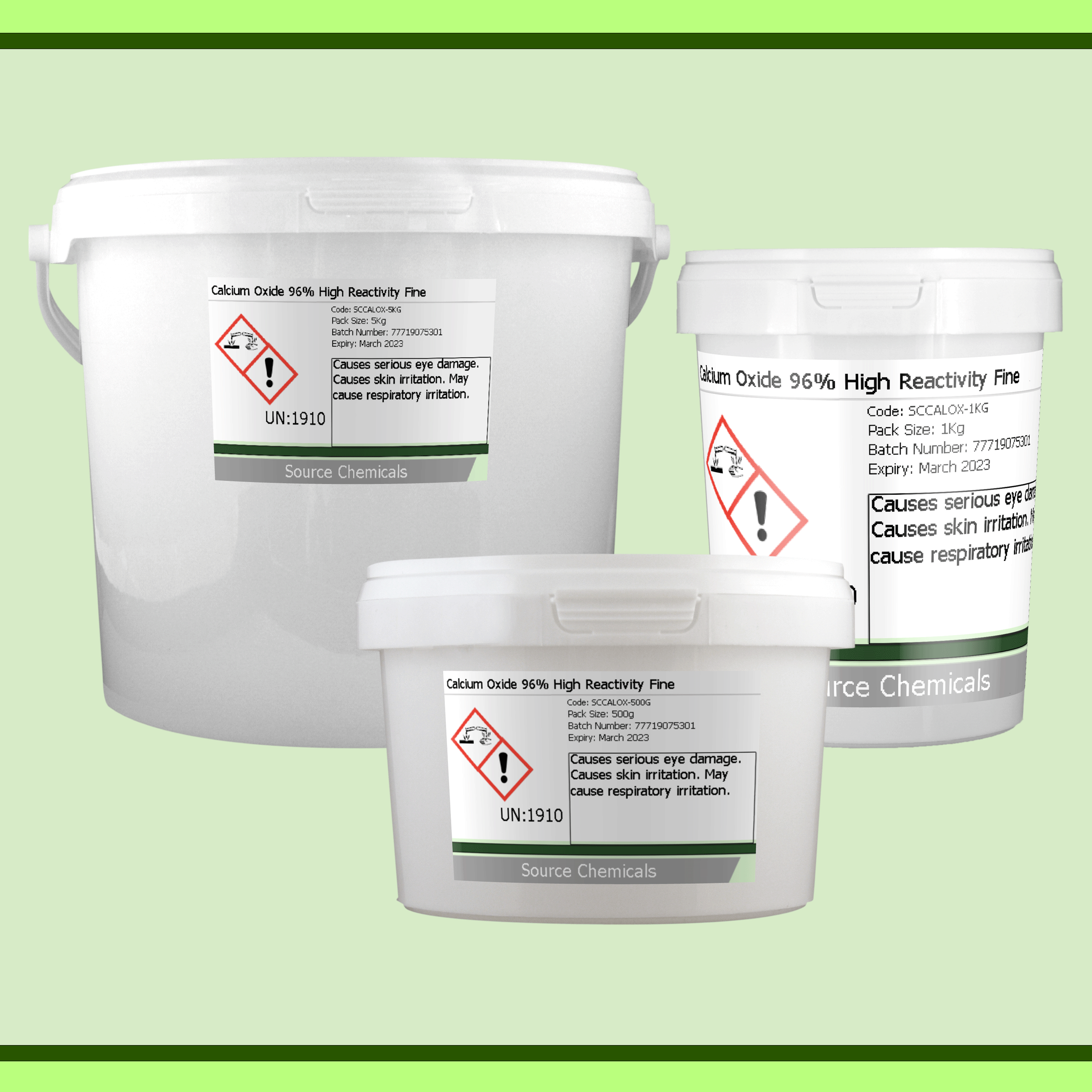 Calcium Oxide 96% High Reactivity Fine