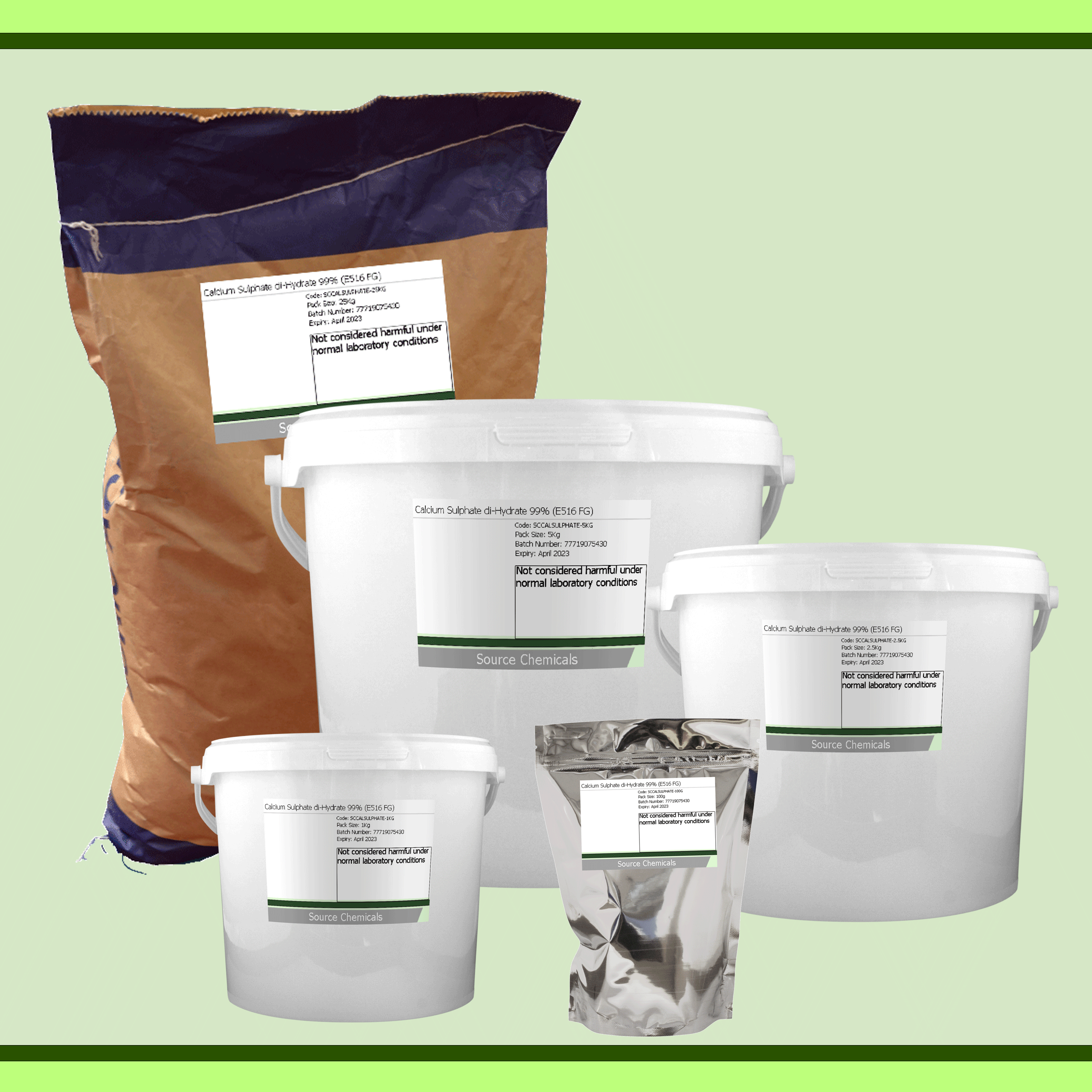 Calcium Sulphate di-Hydrate 99%