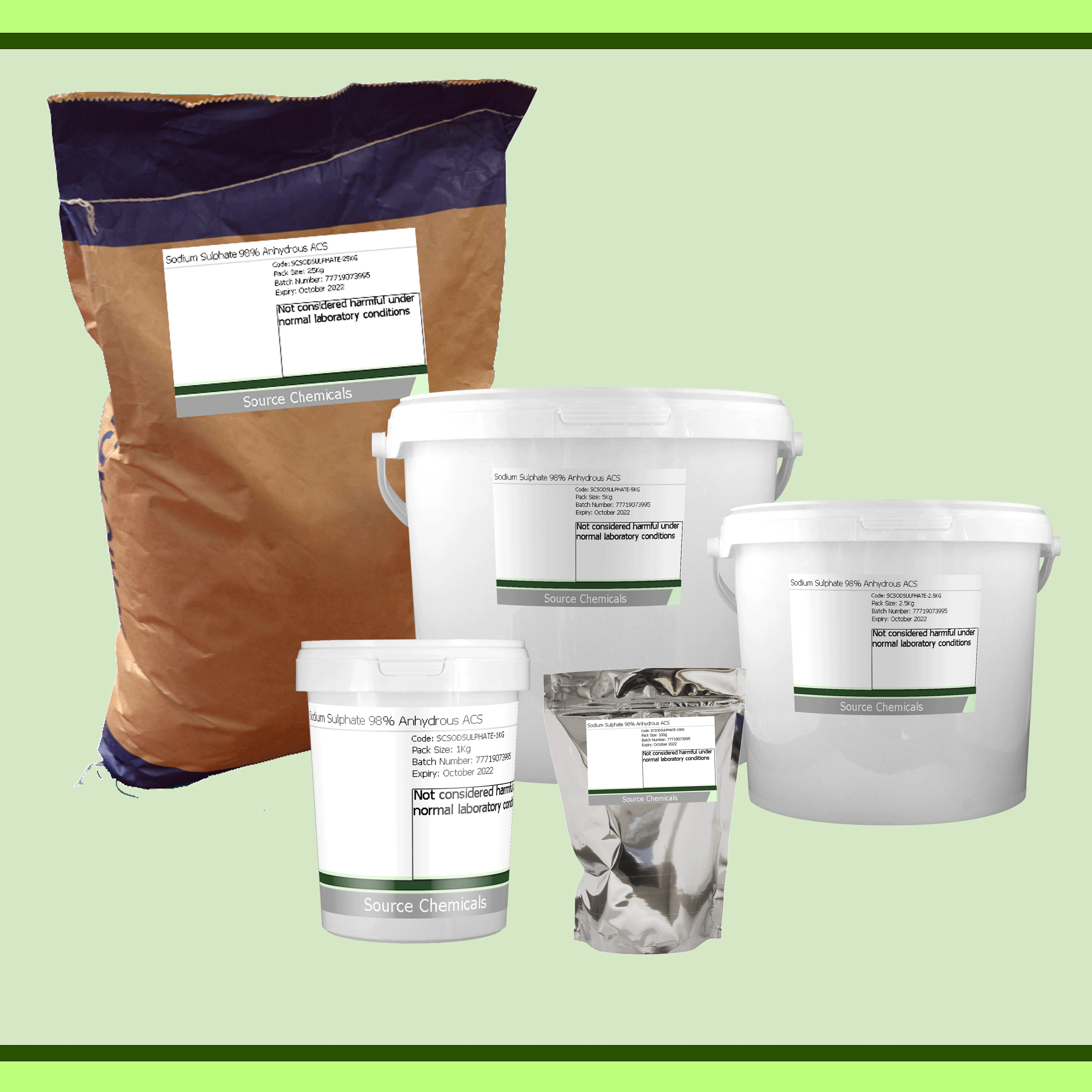 Sodium Sulphate 98% Anhydrous ACS